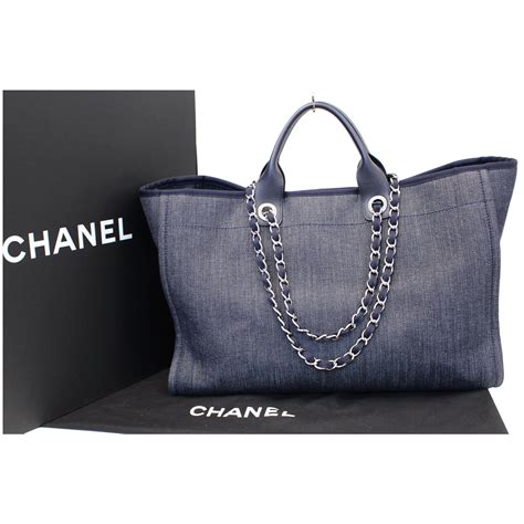 chanel tite|Chanel denim shopping bags.